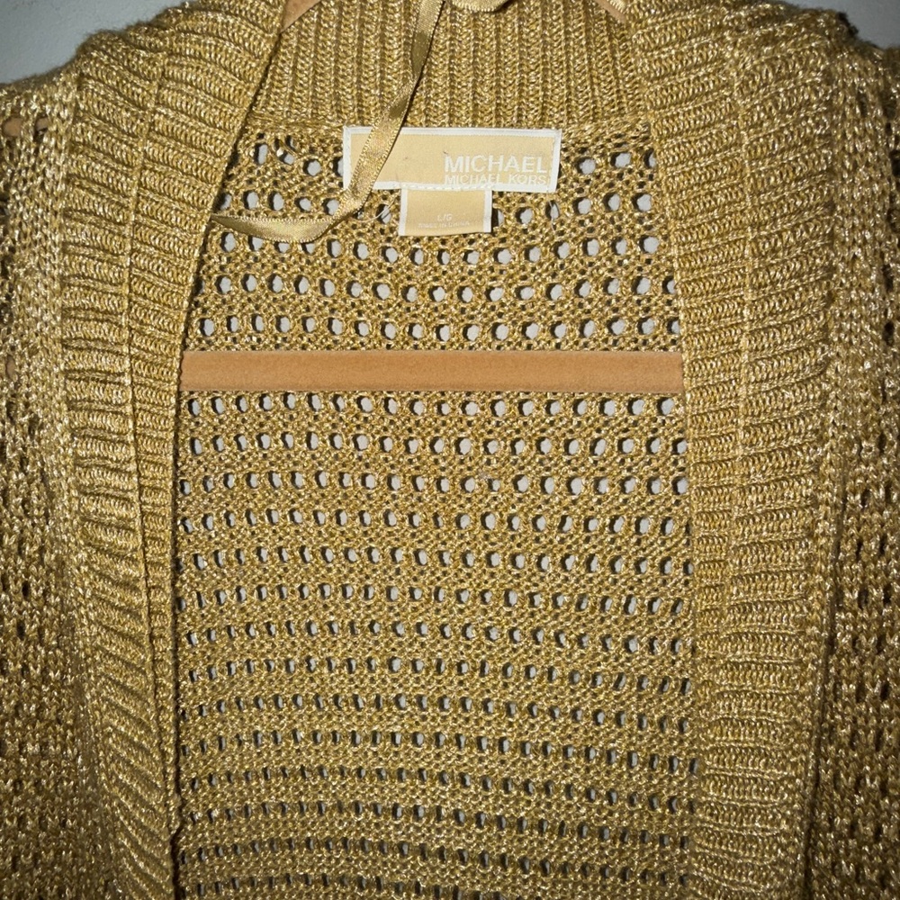 Michael Kors Metallic Gold Women's Cardigan